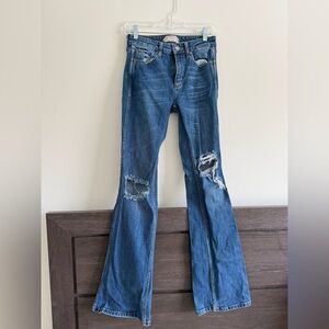 Free People Ripped Flare Jeans